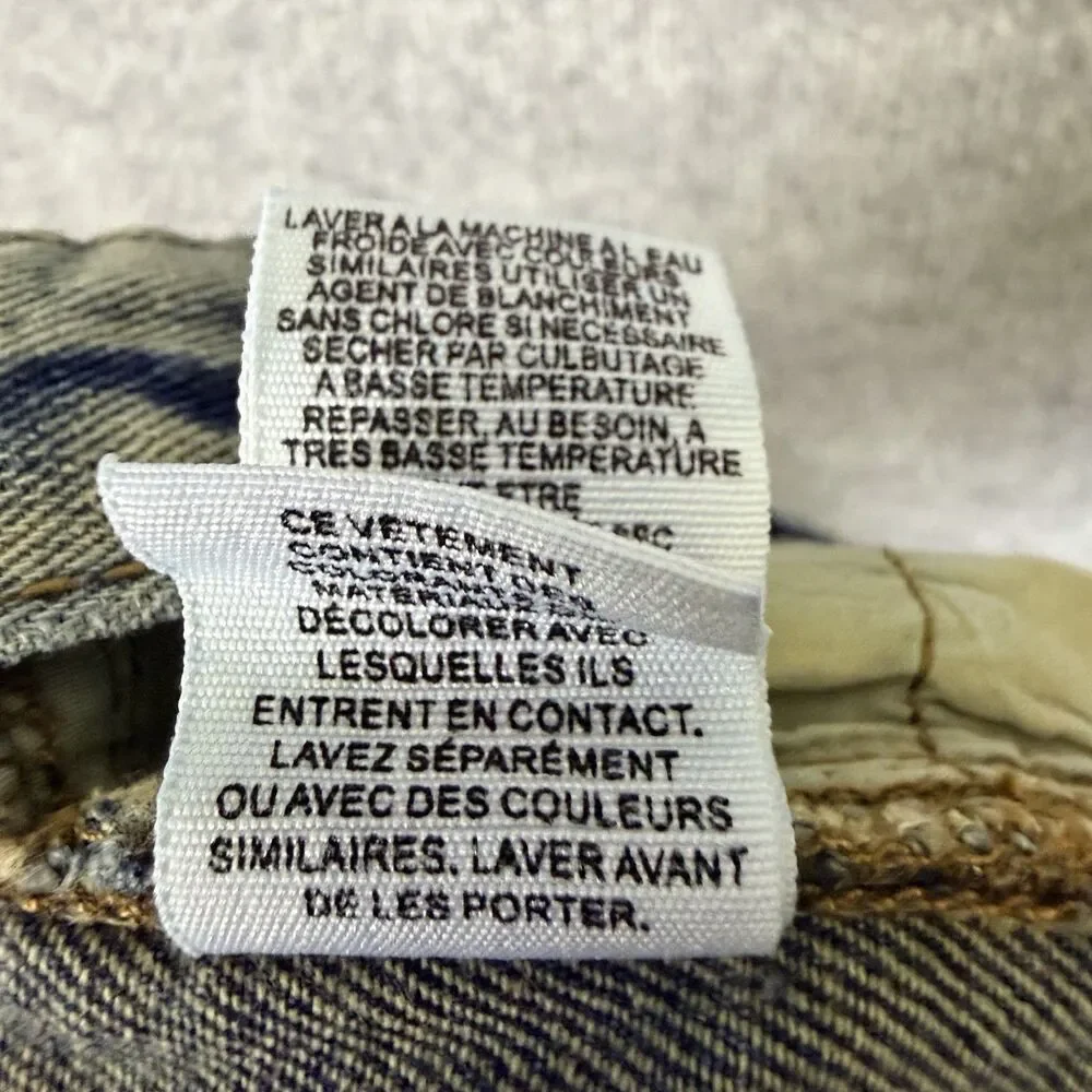We The Free People Womens Button Fly Denim Distressed Frayed Hem Shorts Size 25